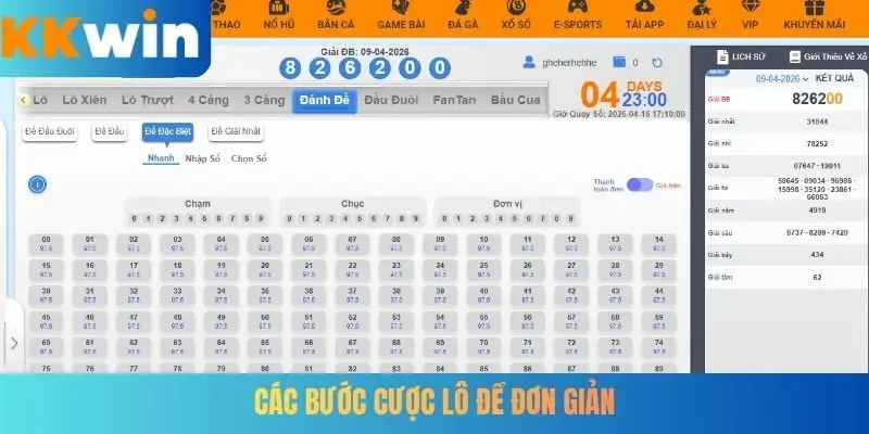 Các bước cược lô đề đơn giản