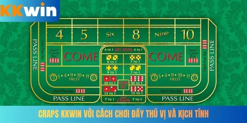 Craps KKWIN với cách chơi đầy thú vị và kịch tính