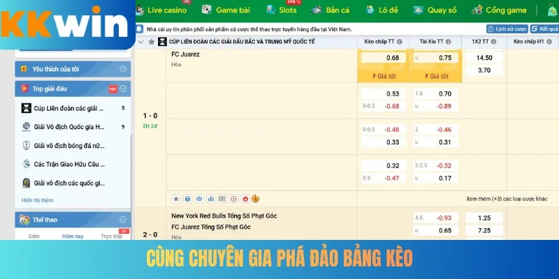 Cùng chuyên gia phá đảo bảng kèo