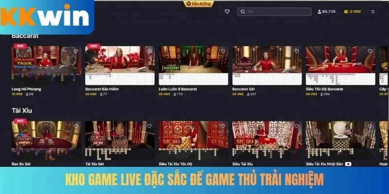 Kho game live đặc sắc để game thủ trải nghiệm