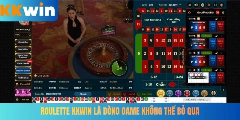 Roulette KKWIN là dòng game không thể bỏ qua