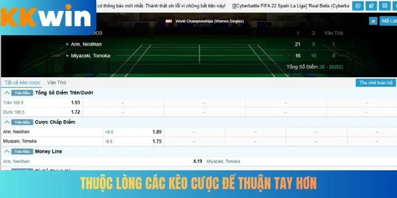 Thuộc lòng các kèo cược để thuận tay hơn